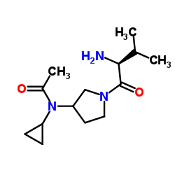 N-Cyclopropyl-N-[1-(L-valyl)-3-pyrrolidinyl]acetamide结构式