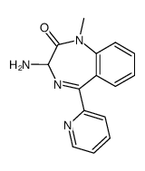 3-(RS)-amino-1,3-dihydro-1-methyl-5-(pyridin-2-yl)-2H-1,4-benzodiazepin-2-one结构式