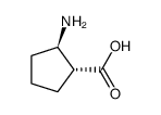 (1R,2R)-(-)-2-Amino-1-cyclopentanecarboxylic acid Structure