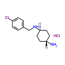 trans-N-(4-Chlorobenzyl)-1,4-cyclohexanediamine hydrochloride (1:1)结构式