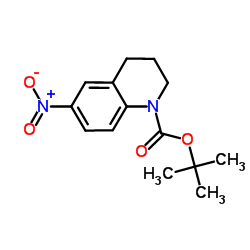 2-Methyl-2-propanyl 6-nitro-3,4-dihydro-1(2H)-quinolinecarboxylate结构式