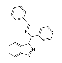 N-benzylidene[α-(benzotriazol-1-yl)benzyl]amine Structure