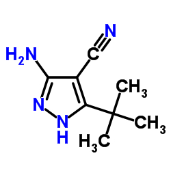 3-Amino-5-(tert-butyl)-1H-pyrazole-4-carbonitrile Structure