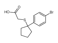 [[1-(4-bromophenyl)cyclopentyl]thio]acetic acid结构式