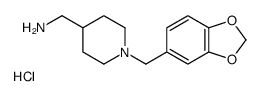 [1-(1,3-benzodioxol-5-ylmethyl)piperidin-4-yl]methanamine,hydrochloride结构式