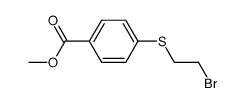 4-(2-bromoethylsulfanyl)benzoic acid methyl ester结构式