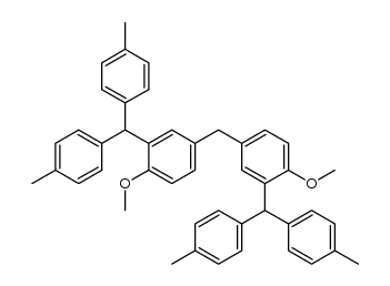 bis[[4-methoxy-3-[bis(p-tolyl)methyl]]phenyl]methane结构式