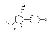 2-(p-chlorophenyl)-1-methyl-5-(trifluoromethyl)-2-pyrroline-3-carbonitrile Structure