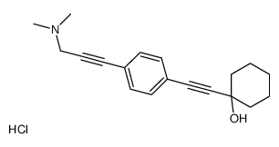 1-[2-[4-[3-(dimethylamino)prop-1-ynyl]phenyl]ethynyl]cyclohexan-1-ol,hydrochloride Structure