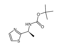 (S)-2-(1'-N-tert-butoxycarbonylaminoethyl)thiazole Structure