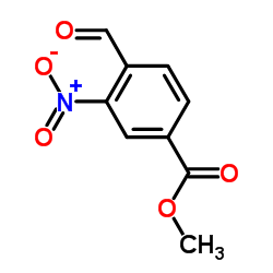 4-甲酰基-3-硝基苯甲酸甲酯结构式