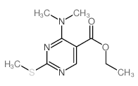 5-Pyrimidinecarboxylicacid, 4-(dimethylamino)-2-(methylthio)-, ethyl ester Structure
