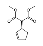 dimethyl (S)-cyclopent-2-enylmalonate结构式