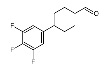4-(3,4,5-trifluorophenyl)cyclohexane-1-carbaldehyde Structure