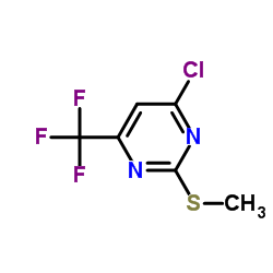 Pyrimidine,4-chloro-2-(methylthio)-6-(trifluoromethyl)- structure