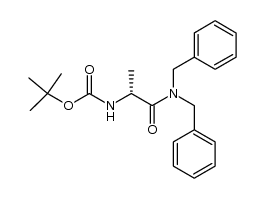 (R)-[2-[Bis(phenylmethyl)amino]-1-methyl-2-oxoethyl]carbamic acid 1,1-dimethylethyl ester结构式