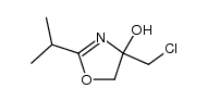 4-(chloromethyl)-4-hydroxy-2-isopropyloxazoline结构式