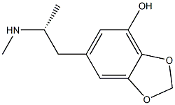 (R)-6-(2-Methylamino-propyl)-benzo[1,3]dioxol-4-ol结构式