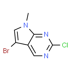 5-bromo-2-chloro-7-methyl-7H-pyrrolo[2,3-d]pyrimidine Structure