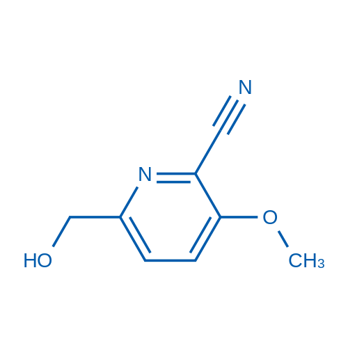 6-(羟甲基)-3-甲氧基吡啶-2-甲腈结构式