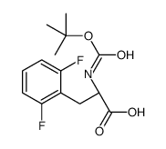 (2R)-3-(2,6-difluorophenyl)-2-[(2-methylpropan-2-yl)oxycarbonylamino]propanoic acid Structure
