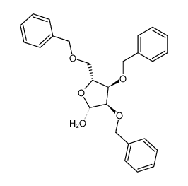 2,3,5-tri-O-benzyl-β-D-arabinofuranose结构式