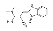 (E)-3-amino-3-(dimethylamino)-2-[(E)-(3-oxo-1H-indol-2-ylidene)methyl]prop-2-enenitrile结构式