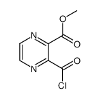 3-(chlorocarbonyl)pyrazinecarboxylic acid, methyl ester Structure