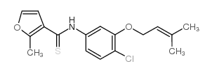 N-[4-chloro-3-(3-methylbut-2-enoxy)phenyl]-2-methyl-furan-3-carbothioamide structure