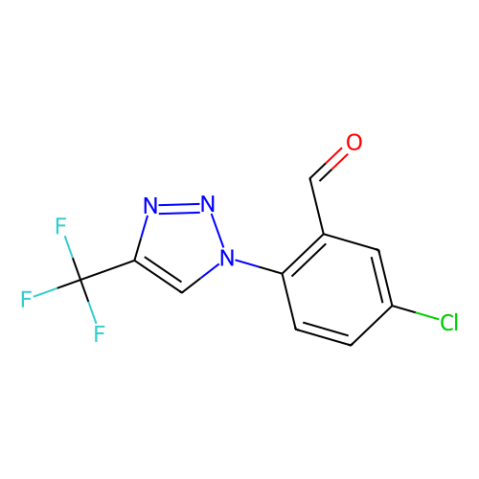 5-chloro-2-[4-(trifluoromethyl)triazol-1-yl]benzaldehyde structure