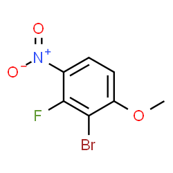 2-溴-3- 氟-1-甲氧基-4-硝基苯结构式