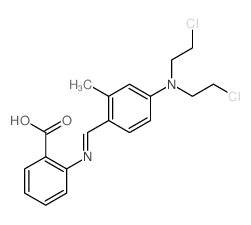 Anthranilic acid, N-[4-[bis(2-chloroethyl)amino)-2-methylbenzylidene]-结构式