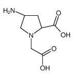 1-Pyrrolidineaceticacid,4-amino-2-carboxy-,(2R-trans)-(9CI) Structure