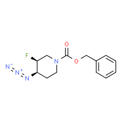 benzyl Cis-4-azido-3-fluoropiperidine-1-carboxylate结构式