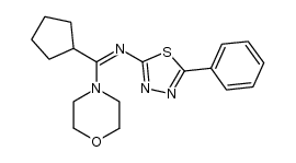 4-[N-(5-phenyl-[1,3,4]thiadiazol-2-yl)-cyclopentanecarboximidoyl]-morpholine Structure