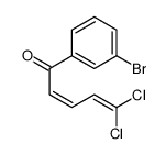 1-(3-bromophenyl)-5,5-dichloropenta-2,4-dien-1-one结构式