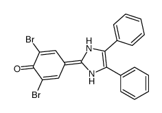 2,6-dibromo-4-(4,5-diphenyl-1,3-dihydroimidazol-2-ylidene)cyclohexa-2,5-dien-1-one结构式