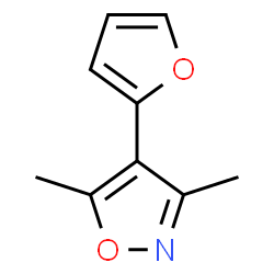 Isoxazole, 4-(2-furanyl)-3,5-dimethyl- (9CI) structure