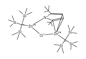 bis[tris(trimethylsilyl)methyl]zinc chloride 2,5-di(tert-butyl)pyrrolide Structure