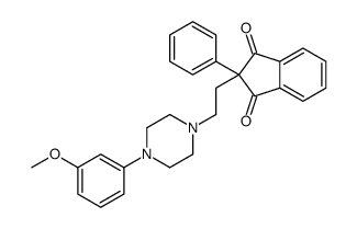 2-[2-[4-(3-methoxyphenyl)piperazin-1-yl]ethyl]-2-phenylindene-1,3-dione结构式