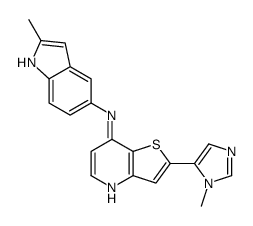 2-(3-methylimidazol-4-yl)-N-(2-methyl-1H-indol-5-yl)thieno[3,2-b]pyridin-7-amine Structure