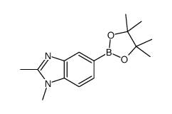 1H-Benzimidazole, 1,2-dimethyl-5-(4,4,5,5-tetramethyl-1,3,2-dioxaborolan-2-yl)-结构式