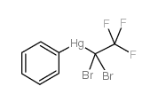 1,1-dibromotrifluoroethyl phenyl mercury Structure