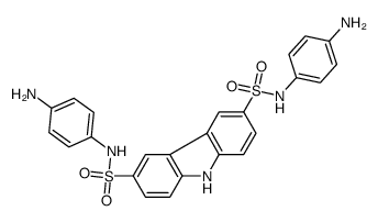 3-N,6-N-bis(4-aminophenyl)-9H-carbazole-3,6-disulfonamide结构式