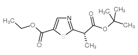 2-(1-(叔丁氧羰基)乙基)噻唑-5-羧酸-(S)-乙酯结构式