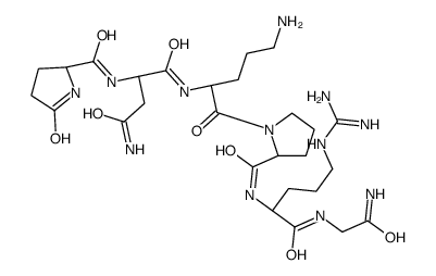 (2S)-N-[(2S)-5-amino-1-[(2S)-2-[[(2S)-1-[(2-amino-2-oxoethyl)amino]-5-(diaminomethylideneamino)-1-oxopentan-2-yl]carbamoyl]pyrrolidin-1-yl]-1-oxopentan-2-yl]-2-[[(2S)-5-oxopyrrolidine-2-carbonyl]amino]butanediamide Structure