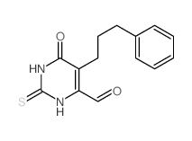 6-oxo-5-(3-phenylpropyl)-2-sulfanylidene-3H-pyrimidine-4-carbaldehyde Structure