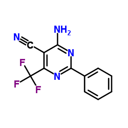 4-AMINO-2-PHENYL-6-(TRIFLUOROMETHYL)PYRIMIDINE-5-CARBONITRILE Structure
