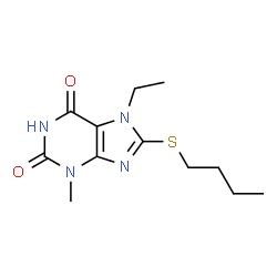 8-(butylthio)-7-ethyl-3-methyl-3,7-dihydro-1H-purine-2,6-dione picture