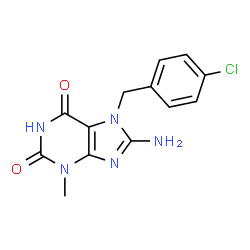 8-Amino-7-(4-chlorobenzyl)-3-methyl-3,7-dihydro-1H-purine-2,6-dione Structure